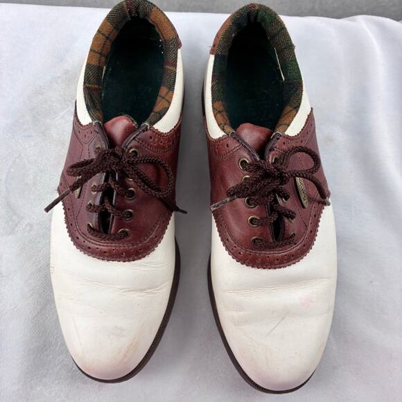 Sierra Soft Foot Joy Leather Saddle Oxford Golf Shoes Women's 6.5 Preppy Leather - Picture 10 of 13